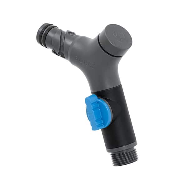 AQUOR 3/4 in. GHT Comfort Grip VB Hose Connector with Flow Control for V1 and Wall Faucet