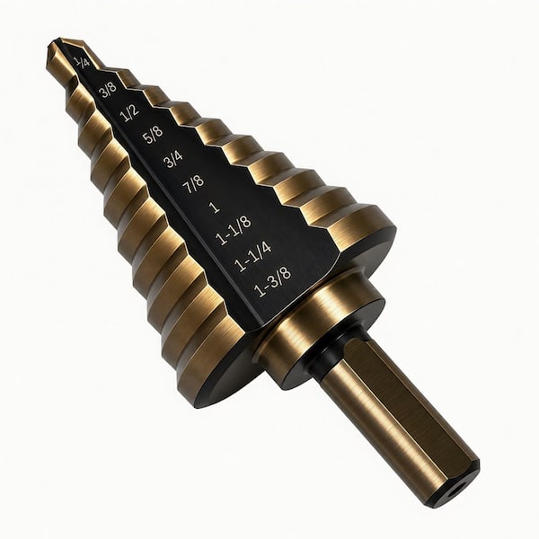 MarySino 1/4 in. to 1-3/8 in. HSS Titanium-Coated Spiral Flute