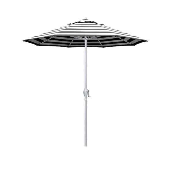 California Umbrella 7.5 ft. Matted White Aluminum Market Patio Umbrella ...