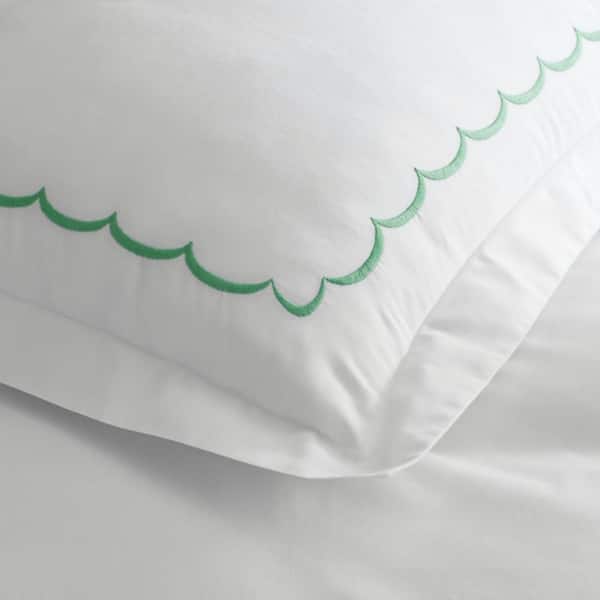 Legends Hotel Embroidered Scallop Geometric Cotton Percale Sham