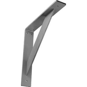 2 in. x 12 in. x 12 in. Steel Hammered Gray Traditional Bracket