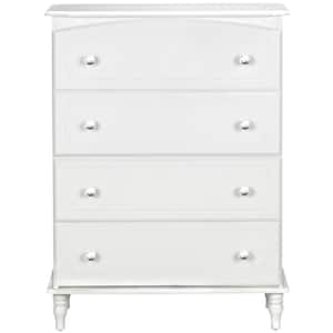 Rowan Valley Laren 4-Drawer White Dresser (41.75 in. x 31.5 in. x 19.25 in.)