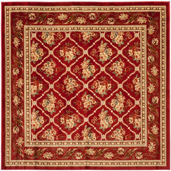 SAFAVIEH Lyndhurst Red 7 ft. x 7 ft. Square Border Area Rug