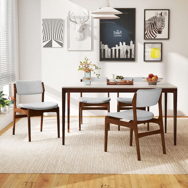 Modern Padded Dining Chairs Set of 4 with Padded Seat Tilt Backrest for Dining Room