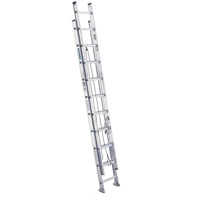 20 ft. Aluminum Extension Ladder (19 ft. Reach Height) with 300 lbs. Load Capacity Type IA Duty Rating