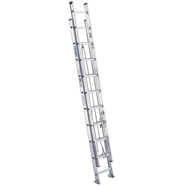 Werner 20 ft. Aluminum Extension Ladder (19 ft. Reach Height) with 300 lbs. Load Capacity Type IA Duty Rating
