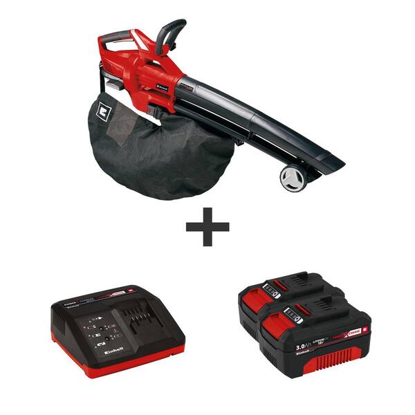 Einhell PXC 36-Volt Cordless 130-MPH 430-CFM Brushless Leaf Vacuum / Blower Kit (w/ 2x 3.0-Ah Battery + Fast Charger)
