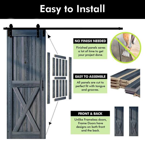 Hardy “H.Cholmondeley-Pennll” HOMACER 36 in. x 84 in. H-Frame Classic Gray Double Pine