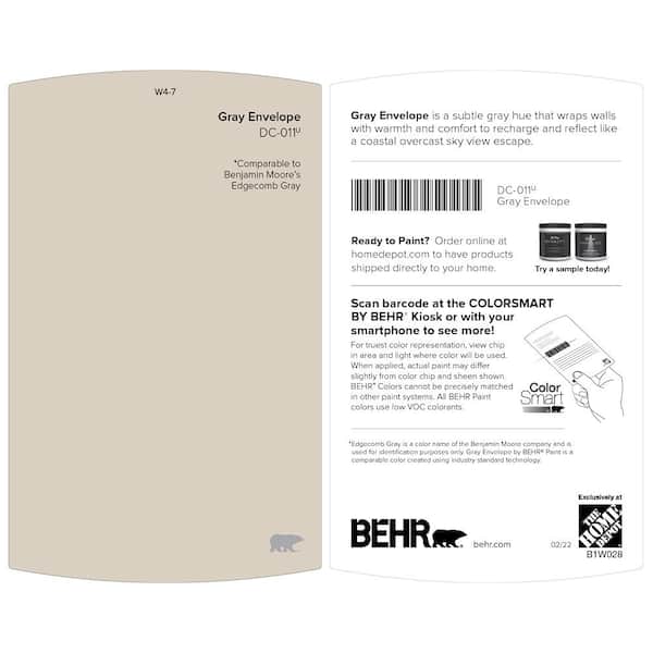 1 gal. Designer Collection #DC-011 Gray Envelope Ceiling Flat Interior Paint & Primer