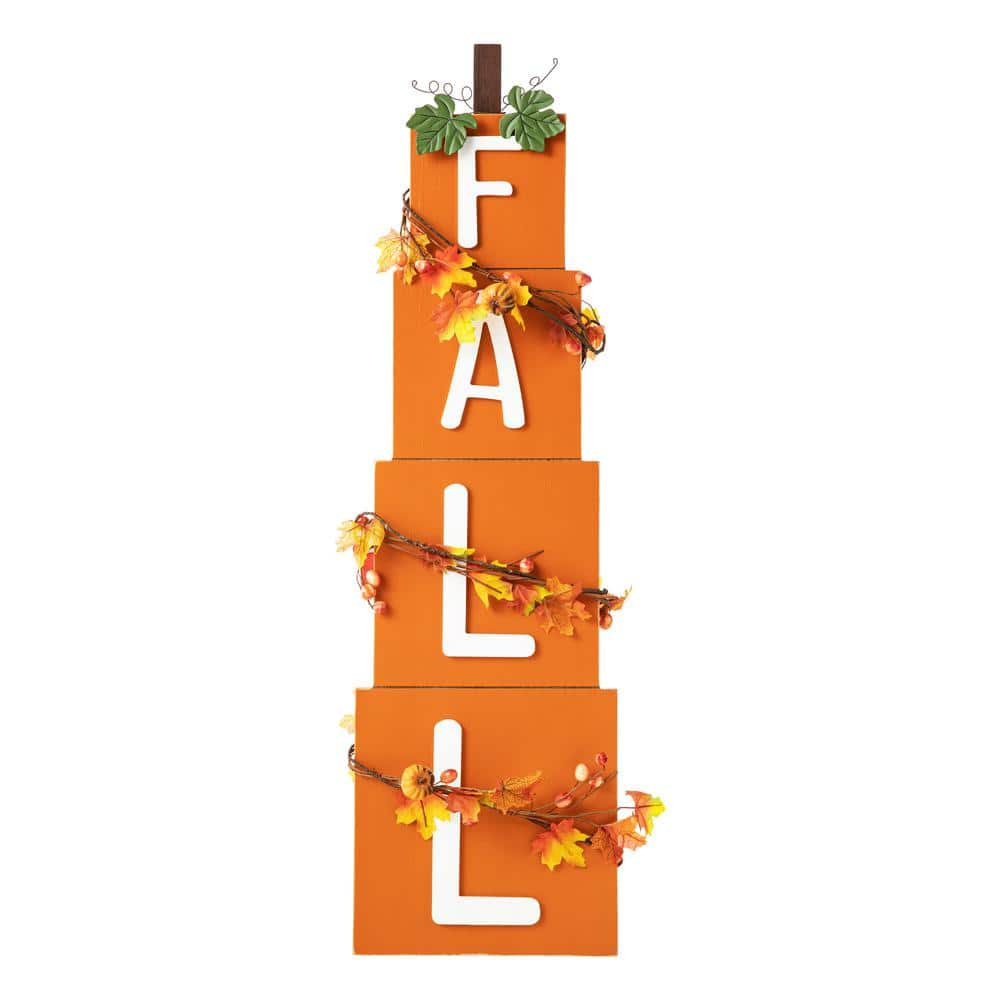 Glitzhome 36" H Wood "Fall" Porch Decor