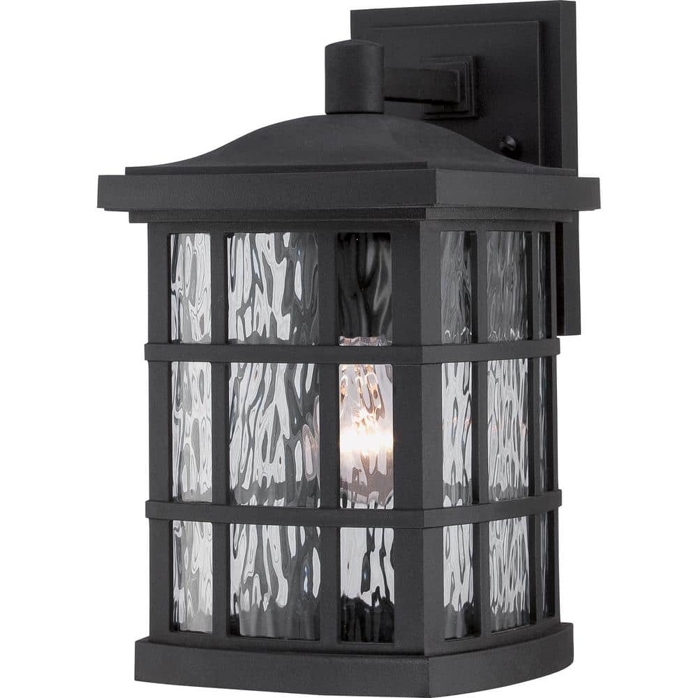 Quoizel Stonington 1-Light Black Outdoor Wall Lantern Sconce SNN8408K