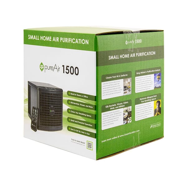 GreenTech Environmental Home Air Purifier 4-Powerful Technologies, 1500 ft.  of Coverage pureAir 1500 - The Home Depot