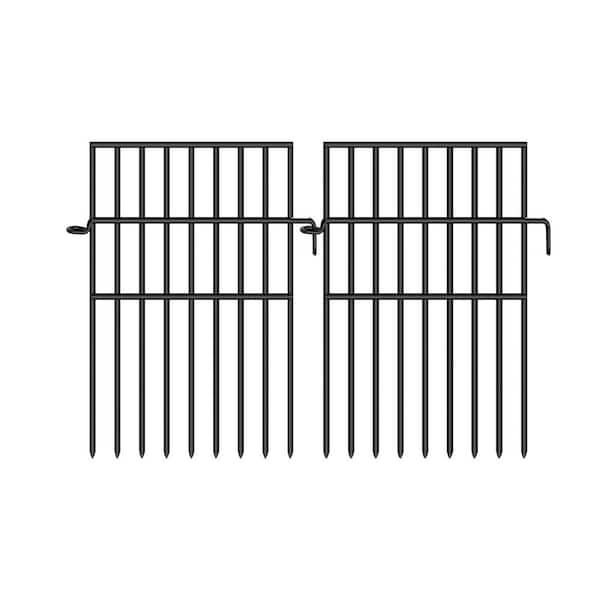 16 in. Metal Garden Fence 22-Pack Animal Barrier Fences No Digging Garden Fence Panels