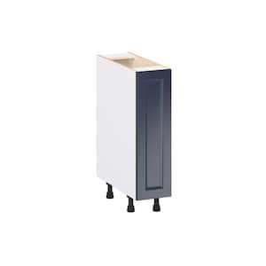 Laramie 9 in. W x 24 in. D x 34.5 in. H Assembled Full Height Door Base Kitchen Cabinet in Painted Blue