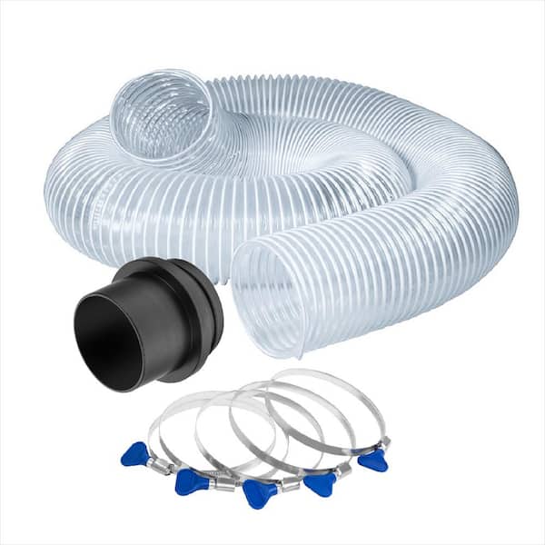 4 in. x 10 ft. PVC Dust Collection Hose with Screw End Quick Coupler and 4 in. Key Hose Clamps