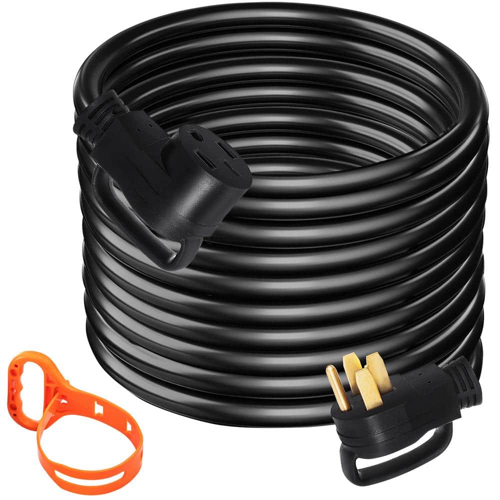 VEVOR 36 ft. 50 Amp Generator Power Cord 6/3 and 8/1 AWG Copper Wire  Extension Cord with Handles for RV Trailer Camper HJLJQ36FT50A6HRVXV1 - The  Home Depot