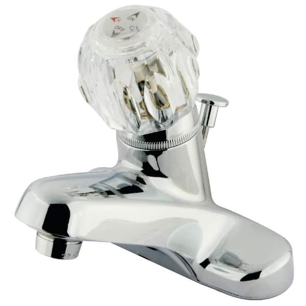 Kingston Brass Americana 4 in. Centerset Single-Handle Bathroom Faucet with Plastic Pop-Up in Polished Chrome