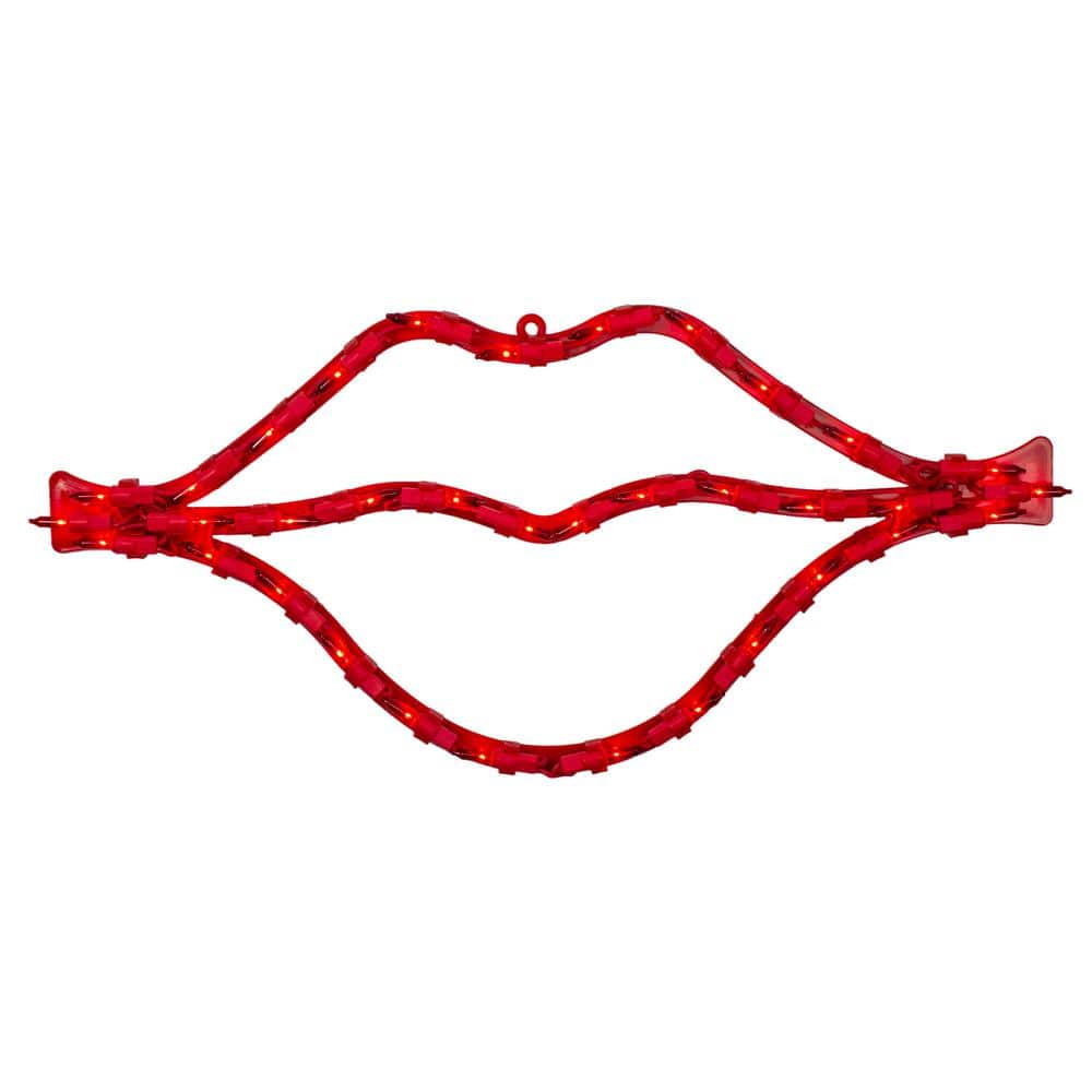 17.5 in. 35-Count Red Mini Incandescent Lighted Lips Valentine's Day Window Silhouette price history on PriceWatchPro