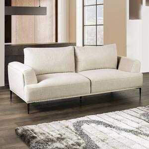 Orlandi 81 in. Flared Arm Chenille Rectangle Sofa in White With Extendable Backrest
