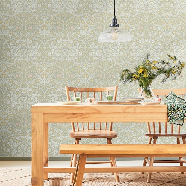 William Morris At Home Blackthorn Sage Wallpaper