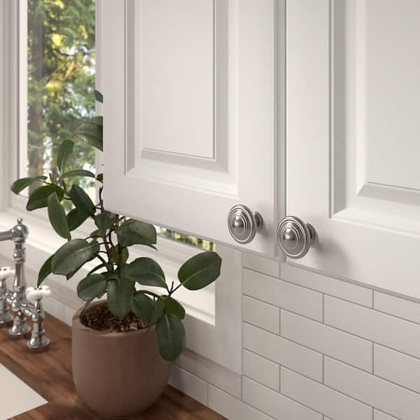 Grenoble Collection 1-3/4 in. (44 mm) Vintage Brushed Nickel Round Cabinet Knob