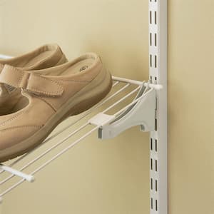 ShelfTrack 3 in. H Shoe Shelf Brackets for Wire Shelving (2-Pack)