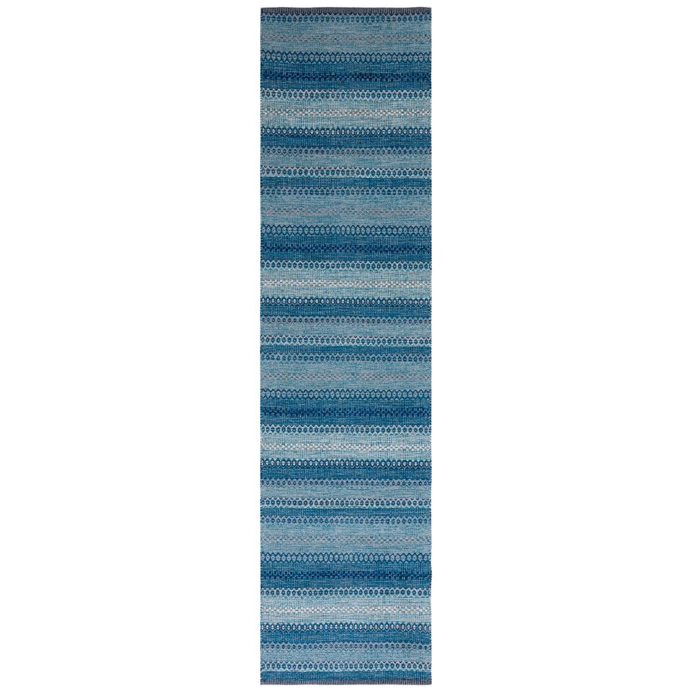 SAFAVIEH Kilim Grey/Blue 2 ft. x 9 ft. Striped Gradient Runner Rug