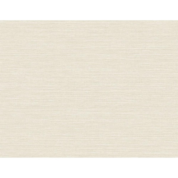 CASA MIA Grasscloth Effect Cream Paper Non Pasted Strippable Wallpaper Roll (Cover 60.75 sq. ft.)