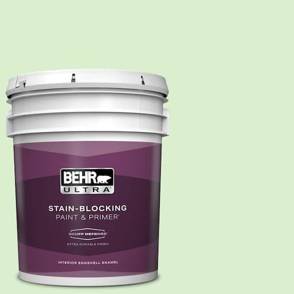 BEHR ULTRA 5 gal. #430A-2 Seafoam Spray Extra Durable Eggshell Enamel Interior Paint & Primer