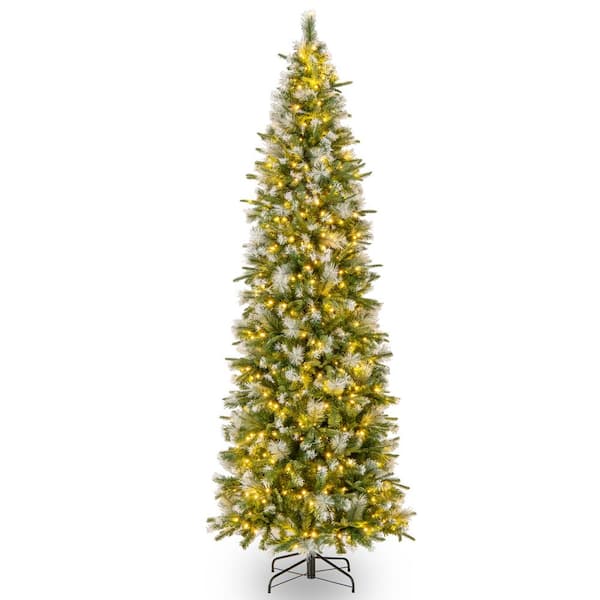 9 ft.Green PreLit Artificial Christmas Tree with Warm-White LED Lights