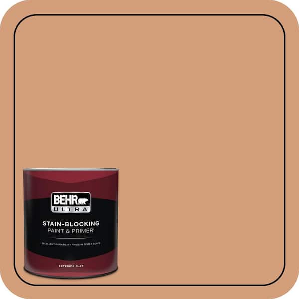 BEHR ULTRA 1 qt. #T12-4 Darlin Clementine Flat Exterior Paint & Primer