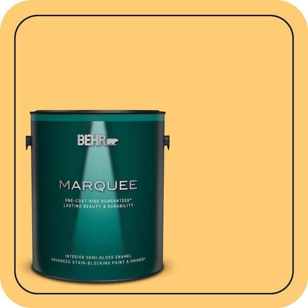 BEHR MARQUEE 1 gal. #310B-5 Spiced Butternut Semi-Gloss Enamel Interior Paint & Primer
