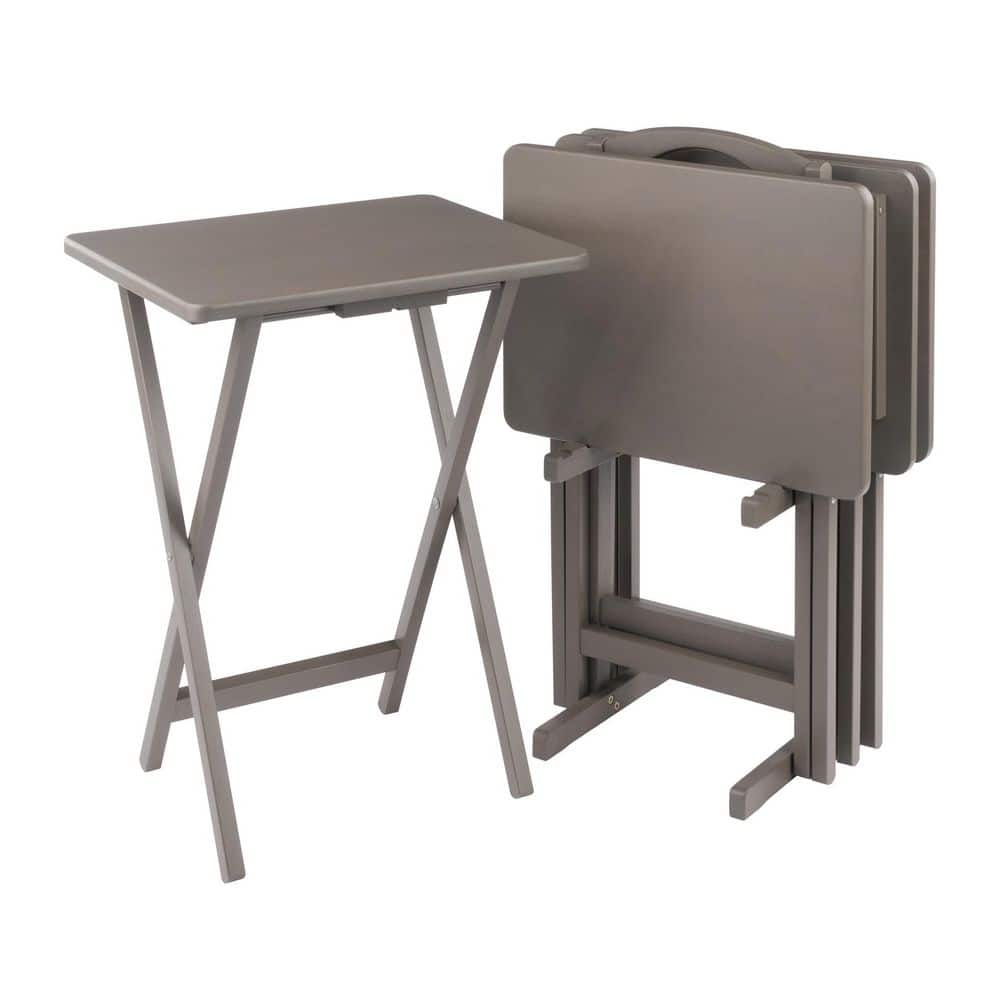 Alex 14.57 In Oyster Gray 5-Pc Snack/End Table Set - thumbnail 10
