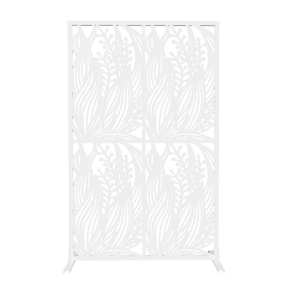 Avex 72 in. Iron Garden Fence Free Standing Decorative Privacy Screen