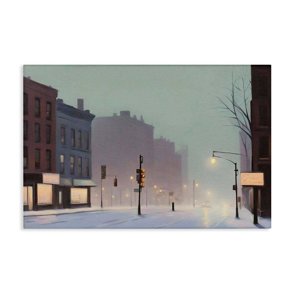 Foggy City Street by Noah Bay Unframed Abstract Graphic Art Print 30 in. x 45 in. price history on PriceWatchPro