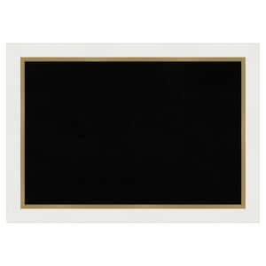 Eva White Gold Framed Black Corkboard 41 in. x 29 in. Bulletine Board Memo Board