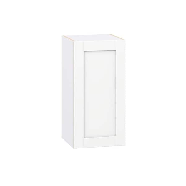 J COLLECTION Milton 15 in. W x 14 in. D x 30 in. H Assembled Shaker Wall Kitchen Cabinet in Bright White
