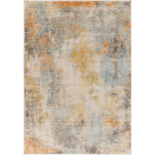 Livabliss Jamila Saffron 8 ft. x 10 ft. Modern Indoor Area Rug