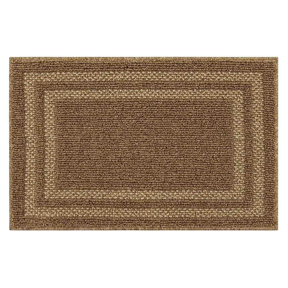 Mohawk Home Basics Hall Border Tan 1 ft. 8 in. x 2 ft. 6 in ...