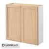 Hampton Bay 36 in. W x 12 in. D x 36 in. H Ready to Assemble Wall Kitchen Cabinet in Unfinished with CLICKREADY Technology W3636