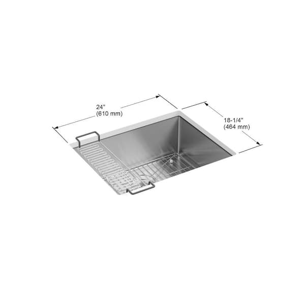 KOHLER Strive Stainless Steel 24 in. Single Bowl Undermount Kitchen Sink