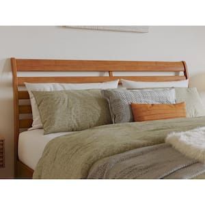 Savannah Light Toffee Natural Bronze Solid Wood King Headboard Attachable Charger