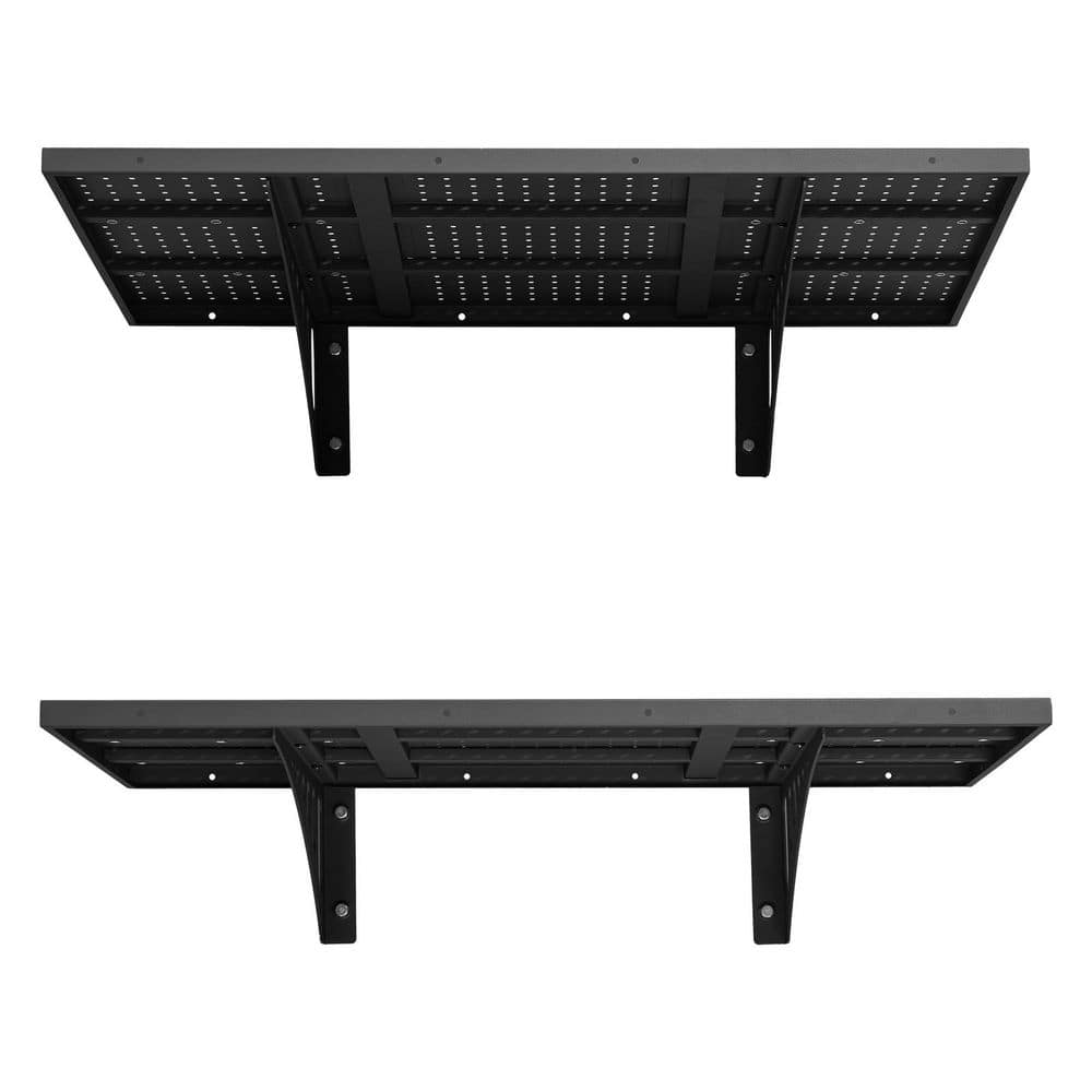 2-Tier Heavy Duty Wall Garage Shelving, 560 lbs. Capacity, Black, 24.21 in. W x 35.98 in. D, Garage Wall Shelf price history on PriceWatchPro