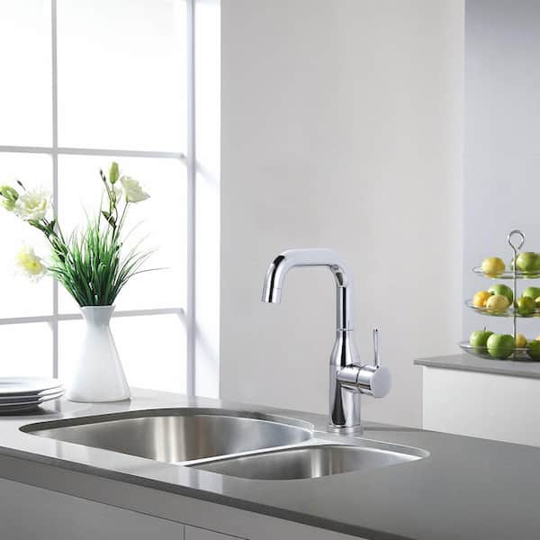 Single Handle Bar Faucet Deckplate Not Included in Polished Chrome