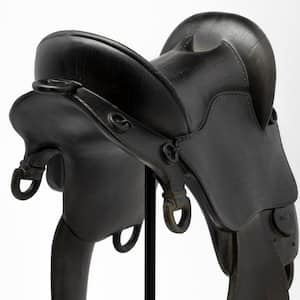 Colt III 8 in. L x 9 in. W Black Equestrian-Inspired English Horse Saddle