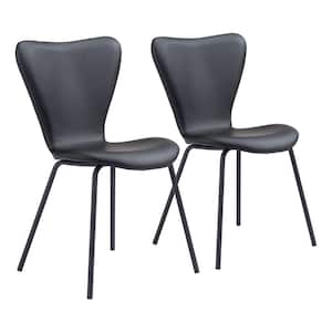 Torlo Black 100% Polyurethane Dining Chair Set - (Set of 2)