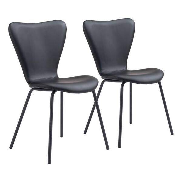 ZUO Torlo Black 100 Polyurethane Dining Chair Set (Set of 2) 109631