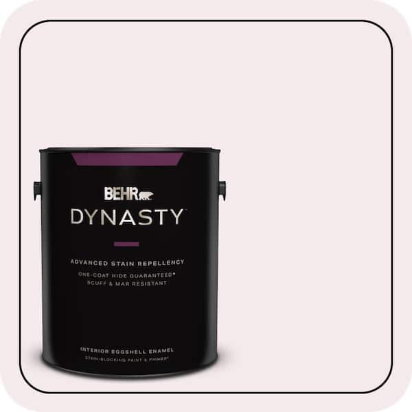 BEHR DYNASTY 1 gal. #100A-1 Barely Pink Eggshell Enamel Interior Stain-Blocking Paint & Primer
