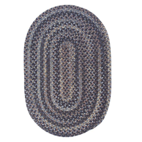 Home Decorators Collection Cage Graphite 2 ft. x 4 ft. Braided Oval Area Rug