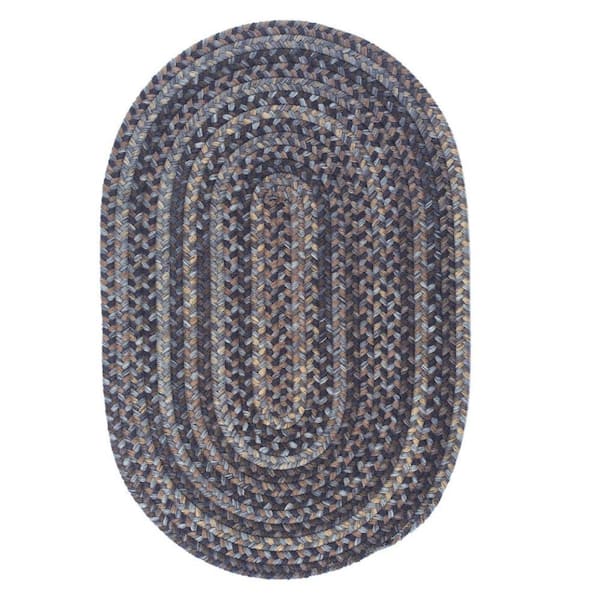 Home Decorators Collection Cage Graphite 7 ft. x 9 ft. Braided Oval Area Rug